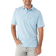 Johnnie-O Heathered Original 2.0 Golf Polo Shirt - Cloud Blue