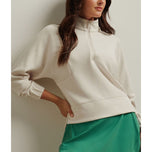 Peter Millar Women's Flora Knit Melange Half-Zip Golf Pullover - Stone