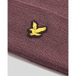 Lyle And Scott 美利奴羊毛混纺毛线帽 - 浆果色