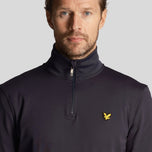 Lyle＆Scott Tech 1/4 Zip Midlayer -Dark Navy