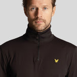 Lyle＆Scott Tech 1/4 Zip Midlayer -Jet Black