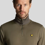 Lyle＆Scott Tech 1/4 Zip Midlayer -Cactus Green
