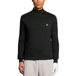 Lyle＆Scott高尔夫1874年四分之一ZIP跳线 - 喷气式黑色