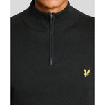 Lyle＆Scott高尔夫1874年四分之一ZIP跳线 - 喷气式黑色