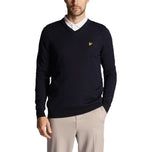 Lyle＆Scott Golf Merino Blend V Neck套头衫 - 黑暗海军