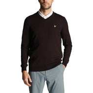 Lyle & Scott Merino Blend V-Neck Knit - Jet Black