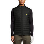 Lyle & Scott Hybrid Quilted Full Zip Golf Vest - Jet Black