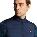 Lyle＆Scott Hybrid缝的全拉链高尔夫背心 - 莱德蓝色