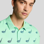 Lyle＆Scott Micro Club印刷高尔夫球球衫 - 海岸线