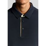 Lyle & Scott Shank 纽扣高尔夫 Polo 衫 - 深海军蓝/日出黄