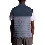 Lyle & Scott 运动抓绒混合高尔夫背心 - True Indigo/Steel Indigo