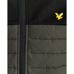 Lyle & Scott 运动抓绒混合高尔夫夹克 - 深黑色/花岗岩