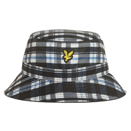 Lyle & Scott Tartan Bucket Golf Hat - Jet Black/White