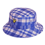 Lyle & Scott 格子呢桶形高尔夫球帽 - 现蓝色