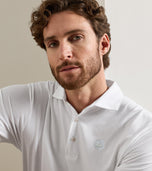Peter Millar 男士 Crown Flex 棉质高尔夫 Polo 衫 - 白色