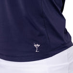 高尔夫蒂尼女子说是无袖高尔夫球球衫 - 海军/白色