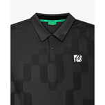Malbon Performance Mesh Golf Polo Shirt - Black