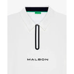 Malbon Performance Zip Raglan Golf Polo Shirt - White