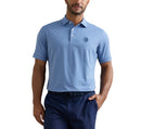 Peter Millar Jubilee Performance Jersey Stripe Golf Polo Shirt - Windsor Blue/Bluebird