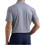 Peter Millar 纯色性能长袖平纹针织高尔夫 Polo 衫 - 海军蓝