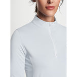 彼得·米拉（Peter Millar）女士轻巧的皇冠太阳高尔夫衬衫 - 白色