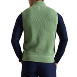 RLX Ralph Lauren 针织 2/48 棉 Coolmax 全拉链高尔夫背心 - 内陆绿色
