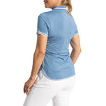 RLX Ralph Lauren Women's Airflow Golf Polo Shirt - Hatteras Blue Multi