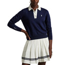 RLX Ralph Lauren Women's Performance Polo Collar Knitted Pullover - Refined Navy