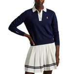 RLX Ralph Lauren Women's Performance Polo Collar Knitted Pullover - Refined Navy