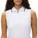Rohnisch Women's Rib Sleeveless Golf Polo Shirt - White