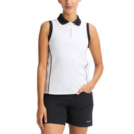 Rohnisch Women's Ultra Viola UV Sleeveless Golf Polo Shirt - White