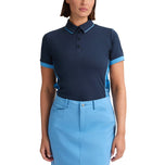 Rohnisch妇女Ultra Viola UV短袖高尔夫衬衫 - 海军