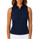 Golftini Women's Sleeveless Ruffle Golf Polo Shirt - Navy