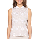 Golftini Women's Cool Girl Sleeveless Golf Polo Shirt - Sand Bar