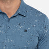 Travis Mathew Splatter Print Golf Polo Shirt - Stellar Blue