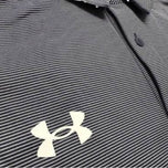 Under Armour 季后赛条纹高尔夫 Polo 衫 - 午夜海军蓝/白色