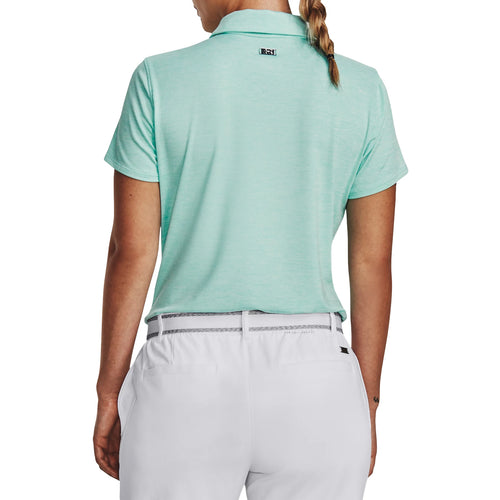 Under Armour 女式季后赛高尔夫 Polo 衫 - 新绿松石色/午夜海军蓝
