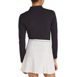 Malbon 女式 Venus 长袖高尔夫 Polo 衫 - 黑色