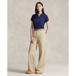 马球表演拉尔夫·劳伦（Ralph Lauren）女子棉花量身定制的polo衬衫 - 法国海军