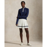 RLX Ralph Lauren Women's Stretch Jersey Quarter-Zip Pullover - Refined Navy/White