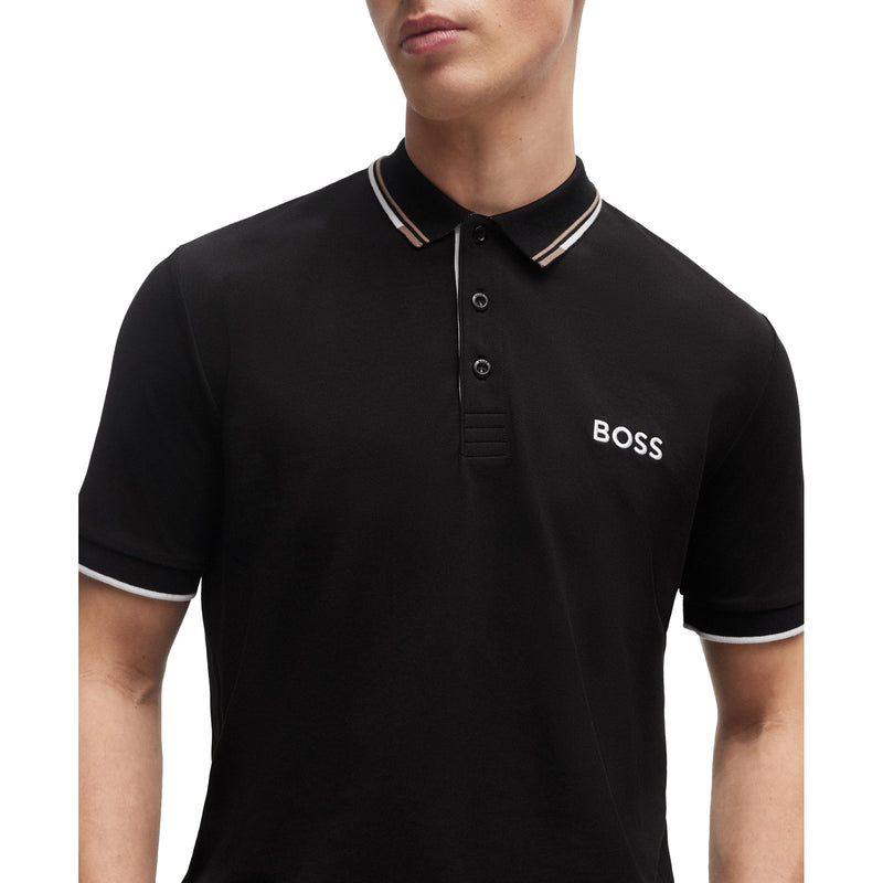 BOSS Paddy 专业高尔夫 Polo 衫 - 黑色