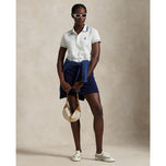 RLX Ralph Lauren Women's Tour Pique Polo Shirt - White/Navy/Blue