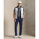 RLX Ralph Lauren 印花轻质气流高尔夫 Polo 衫 - 精致海军蓝玉兰钻石