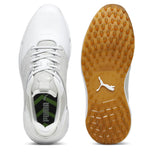 棕褐色点火抬高工艺高尔夫鞋 - 彪马白/灰灰色