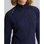 RLX Ralph Lauren 女式球衣 UV 四分之一拉链高尔夫套头衫 - 法国海军蓝