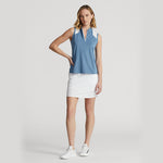 RLX Ralph Lauren 女式 Air Tech Pique 高尔夫 Polo 衫 - 哈特拉斯蓝色