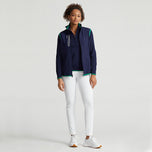 RLX RALPH LAUREN女子技术Terry Full Zip高尔夫背心 - 法国海军/Cruise Green