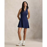 RLX Ralph Lauren Women's Active Cable 1/4 Zip Golf Dress - Refined Navy/Ceramic White