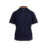 RLX Ralph Lauren 女式 Tour 珠地网眼钩针领高尔夫 Polo 衫 - 精致海军蓝多色