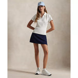 RLX Ralph Lauren 女式四分之一拉链高尔夫 Polo 衫 - 陶瓷白